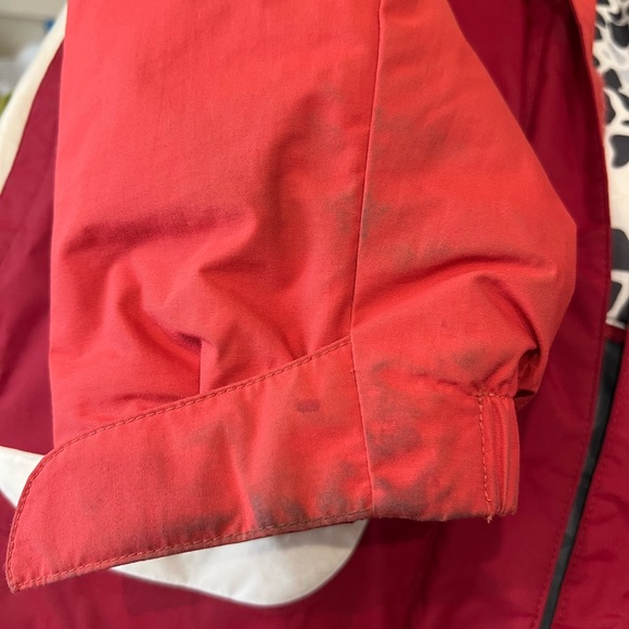 Columbia Sportwear Company Medium Red White Winter Coat Jacket Detachable Hood - Picture 16 of 16
